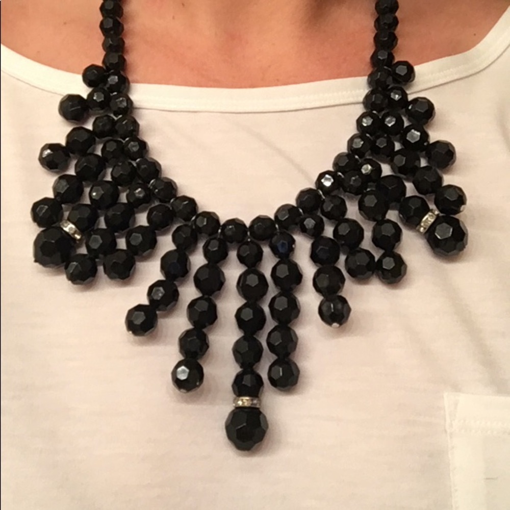 Forever 21 black chunky costume necklace.